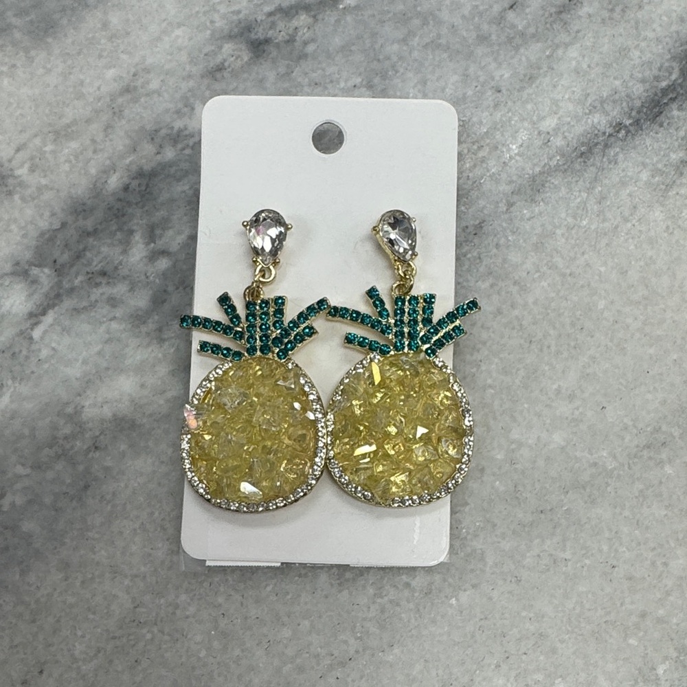 Pineapple Crystal Earrings